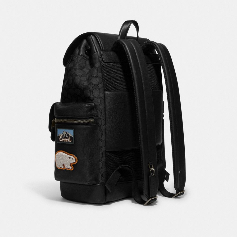 COACH® Outlet | Sprint Backpack In Signature Jacquard With Ski Patches