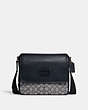 COACH®,SPRINT MAP BAG 25 IN SIGNATURE JACQUARD,Medium,Everyday,Black Antique Nickel/Navy/Midnight,Front View