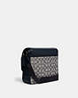 COACH®,SPRINT MAP BAG 25 IN SIGNATURE JACQUARD,mixedmaterial,Medium,Everyday,Black Antique Nickel/Navy/Midnight,Angle View