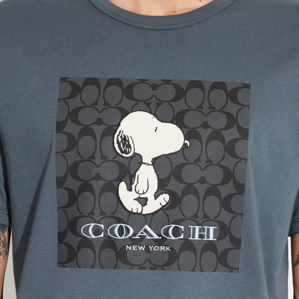 COACH×PEANUTS  スヌーピー シグネチャー Tシャツ　ブラック　Ｍ