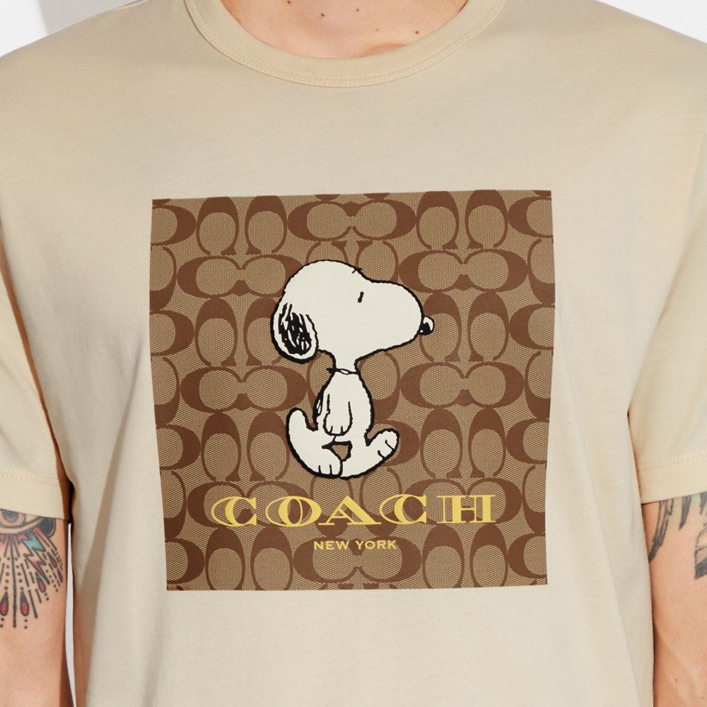 COACH×PEANUTS  スヌーピー シグネチャー Tシャツ　ブラック　Ｍ