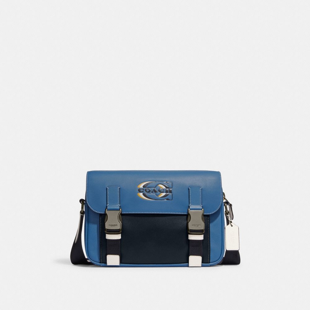 COACH® Outlet  Track Small Flap Crossbody In Signature Canvas