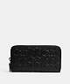 COACH®,ACCORDION WALLET IN SIGNATURE LEATHER,Crossgrain Leather,Mini,Gunmetal/Black,Front View
