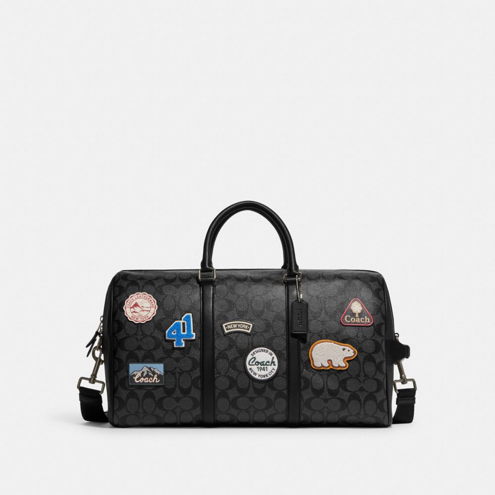 Black coach best sale duffle bag