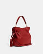 COACH®,ANDY CROSSBODY,Pebbled Leather,Medium,Gold/Red Apple,Angle View
