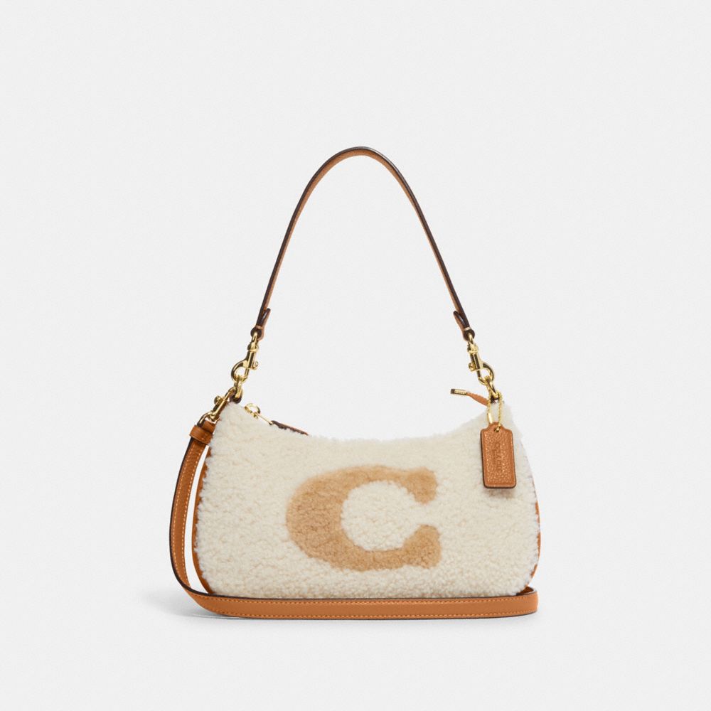 Shearling shoulder bag