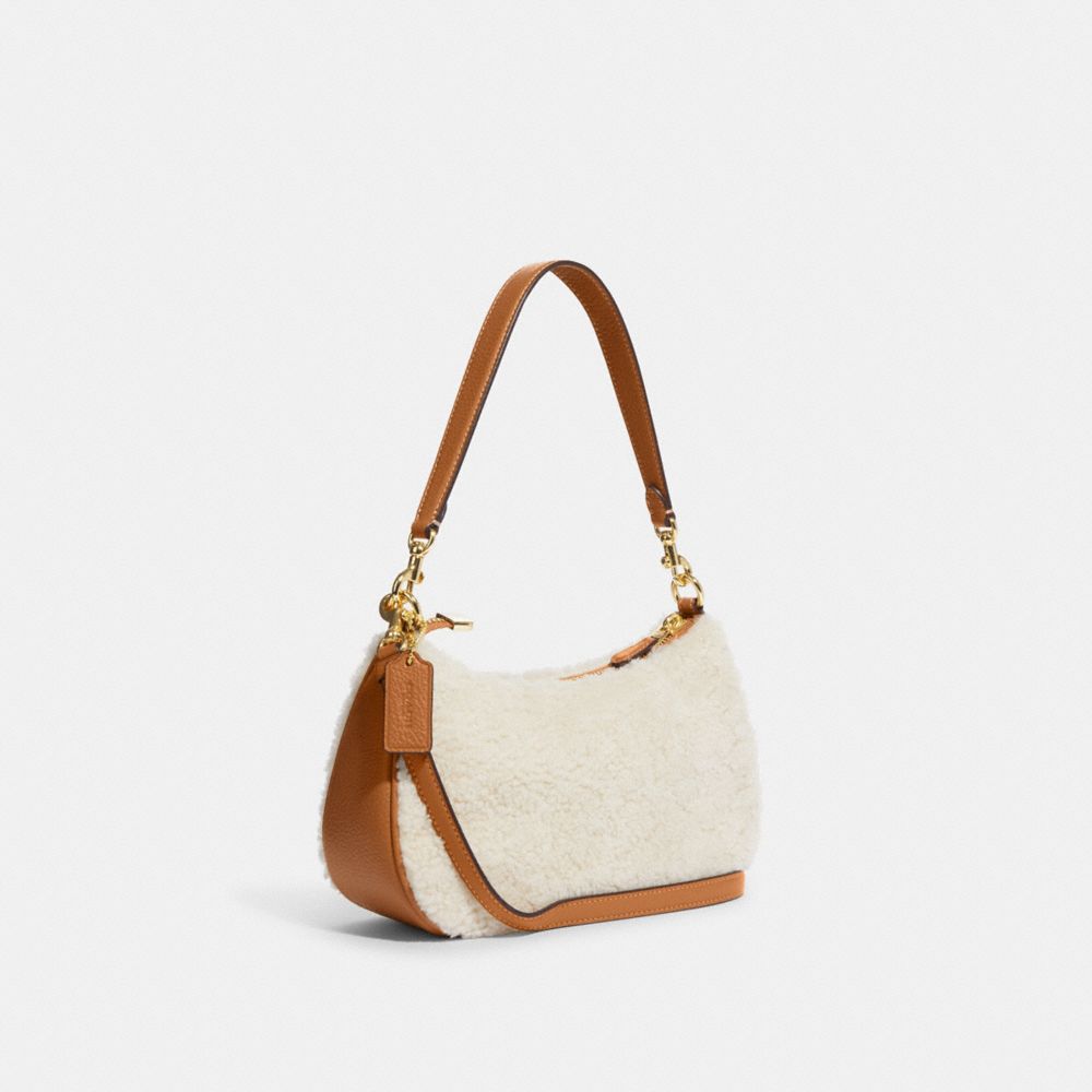 COACH®,Teri Shoulder Bag With Coach Motif,,Angle View