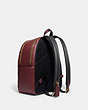 COACH®,COURT BACKPACK WITH COACH MOTIF,Shearling,Large,Gold/Black Cherry,Angle View