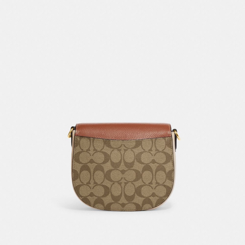 COACH®,Morgan Saddle Bag In Colorblock Signature Canvas,,Back View