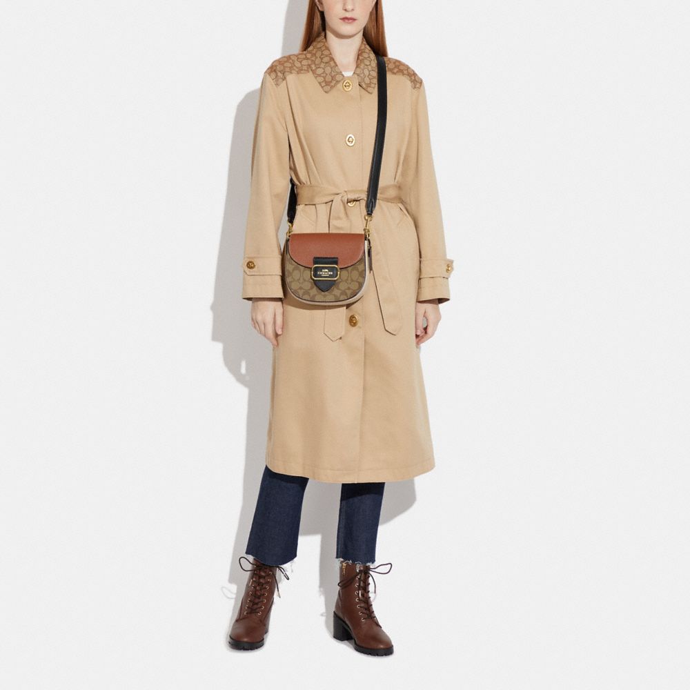 COACH®,Morgan Saddle Bag In Colorblock Signature Canvas,,Detail View