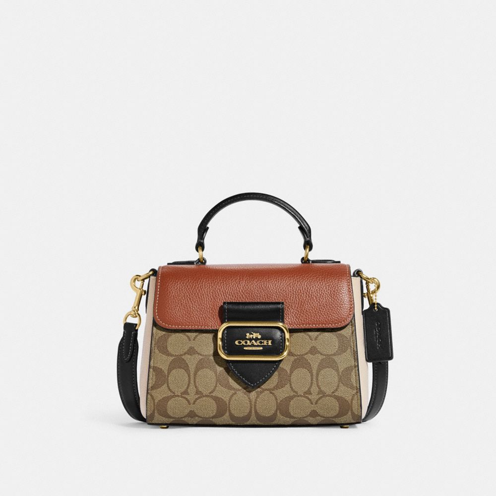 COACH®  Morgan Top Handle Satchel In Colorblock Signature Canvas