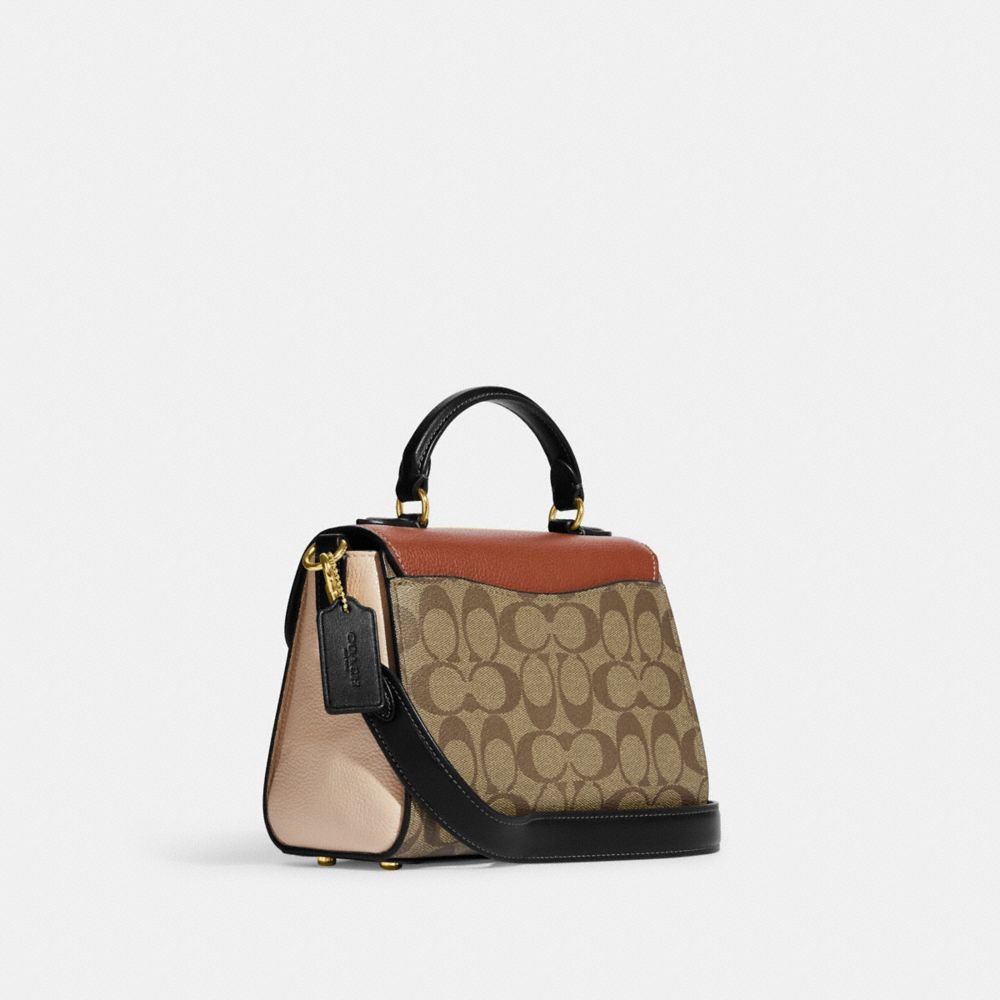 COACH®  Morgan Top Handle Satchel In Colorblock Signature Canvas