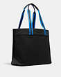 COACH®,TOTE BAG 38 WITH SKI SPEED GRAPHIC,X-Large,Gunmetal/Black Multi,Angle View
