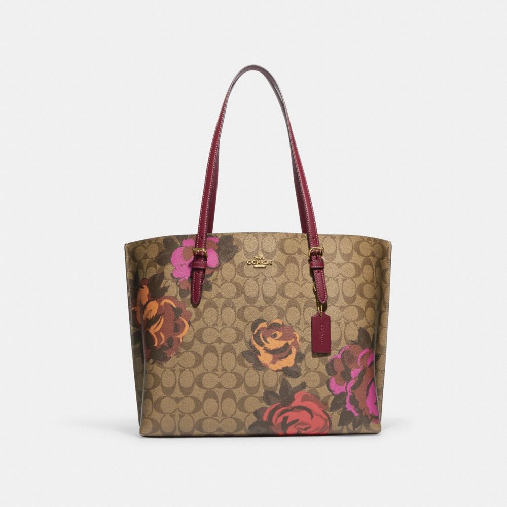 Coach, Bags, Coach Mollie Tote In Signature Canvas With Mystical Floral  Printimchalk Multi