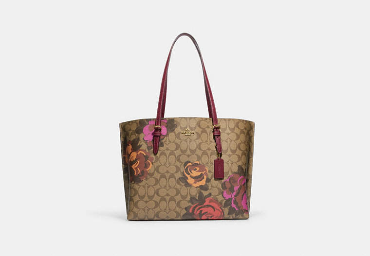 Mollie Tote Bag In Signature Canvas With Jumbo Floral Print