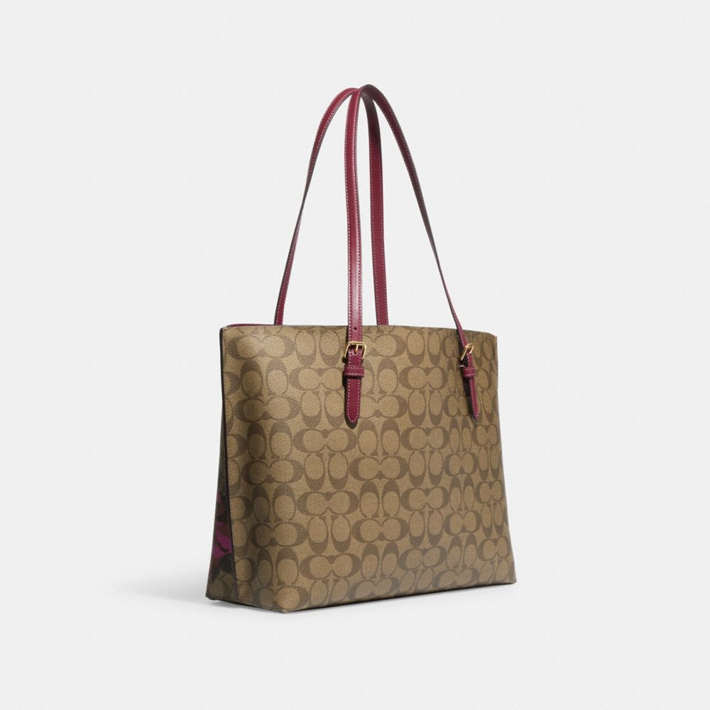 COACH OUTLET®  Mollie Tote 25 In Signature Canvas With Stripe