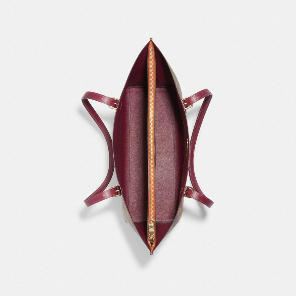 Mollie Tote Bag In Signature Canvas With Jumbo Floral Print