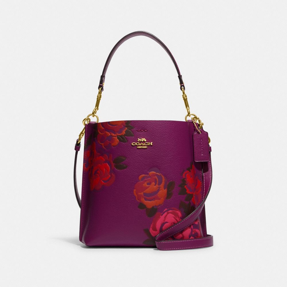 Coach bag flower print hot sale