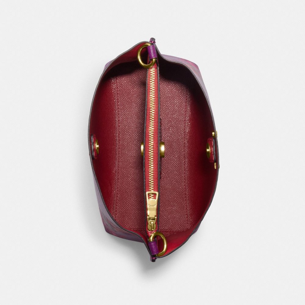 COACH®,Mollie Bucket Bag 22 With Jumbo Floral Print,,Inside View,Top View