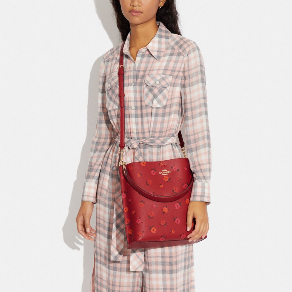 Mollie Bucket Bag With Peony Print