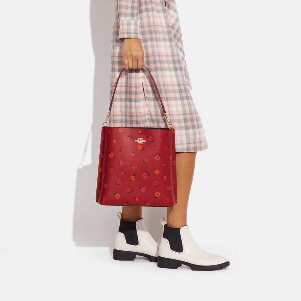 Mollie Bucket Bag With Peony Print