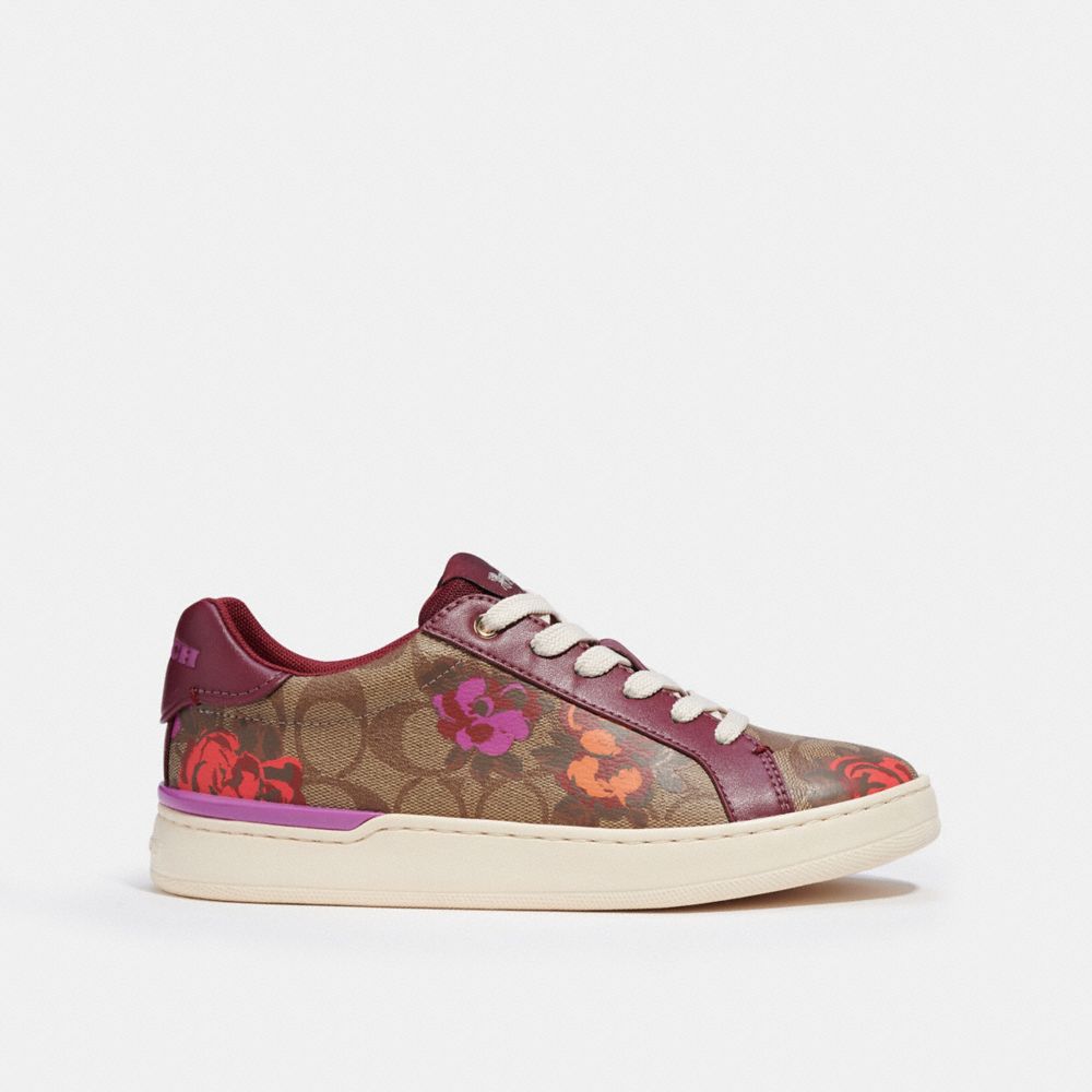 COACH®  Clip Low Top Sneaker In Signature Canvas With Floral Print