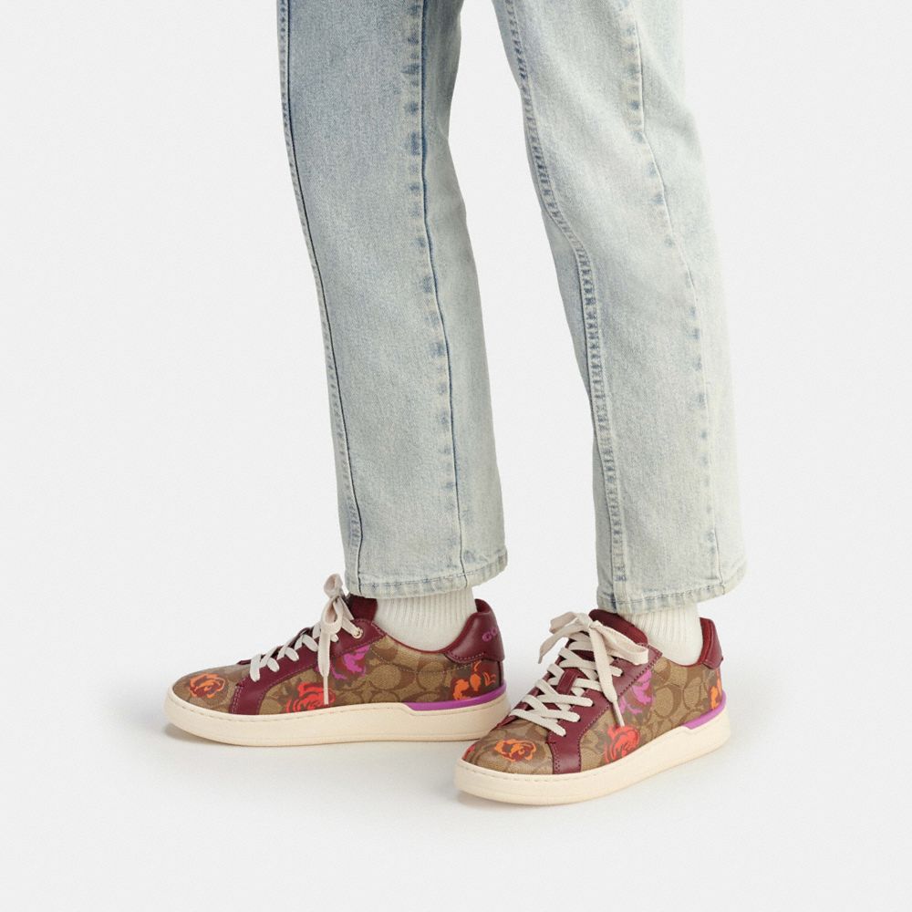 COACH® | Clip Low Top Sneaker In Signature Canvas With Floral Print
