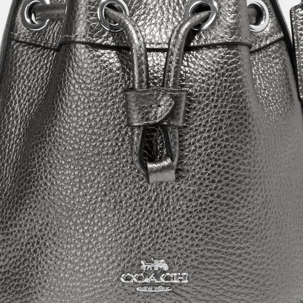 Coach leather best sale drawstring bucket bag