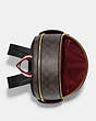 COACH®,COURT BACKPACK IN SIGNATURE CANVAS WITH SKI PATCHES,Large,Gold/Brown Black Multi,Inside View,Top View