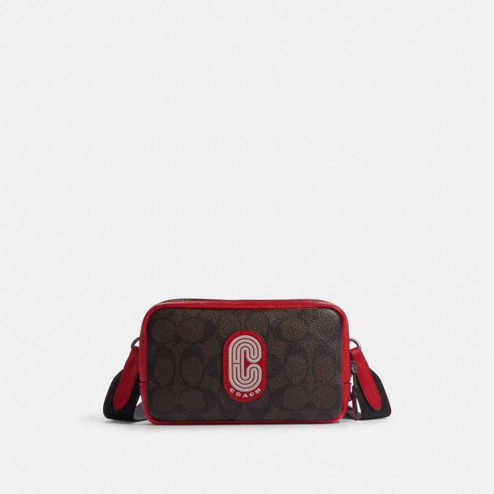 Camera bag in signature canvas with coach patch new arrivals