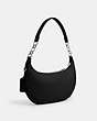 COACH®,PAYTON HOBO,Pebbled Leather,Silver/Black,Angle View