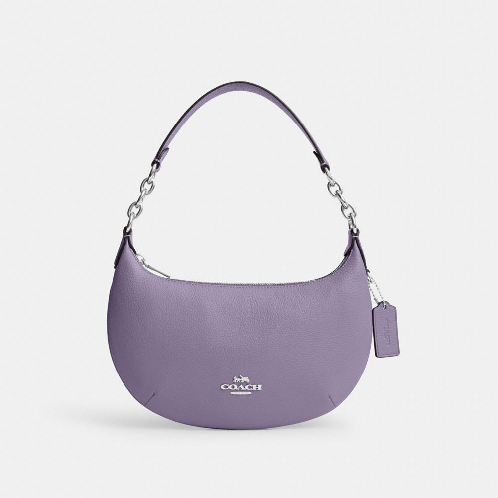 COACH®,SAC HOBO PAYTON,Argent/Violet pâle,Front View