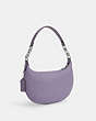 COACH®,PAYTON HOBO BAG,Pebbled Leather,Mini,Silver/Light Violet,Angle View