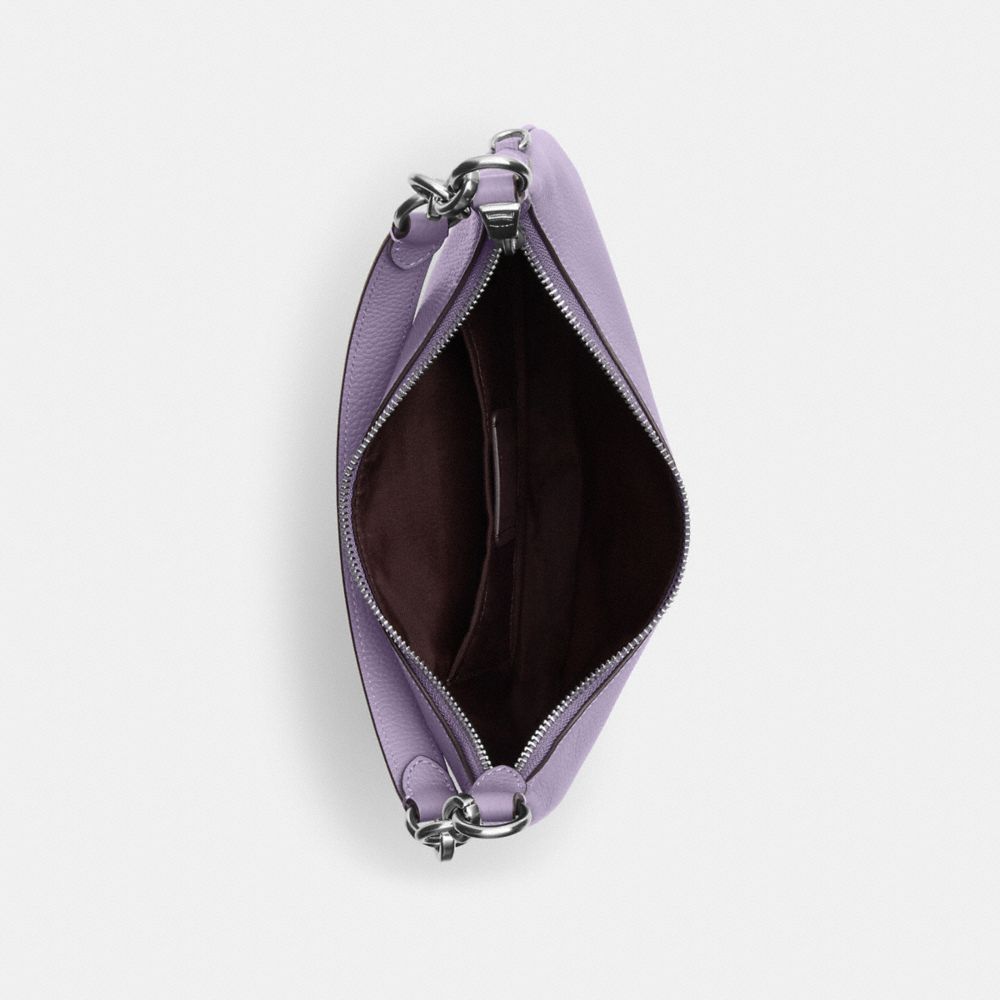 COACH®,PAYTON HOBO BAG,Pebbled Leather,Mini,Silver/Light Violet,Inside View,Top View