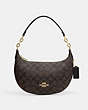 COACH®,PAYTON HOBO IN SIGNATURE CANVAS,pvc,Mini,Gold/Brown Black,Front View