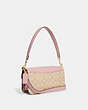 COACH®,MORGAN SHOULDER BAG IN SIGNATURE CANVAS,Gold/Lt Khaki/Powder Pink Multi,Angle View