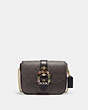 COACH®,GEMMA CROSSBODY IN SIGNATURE CANVAS WITH JEWELED BUCKLE,Gold/Brown Black Multi,Front View