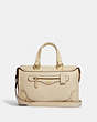 COACH®,MILLIE SATCHEL,Pebbled Leather,Medium,Gold/Ivory,Front View