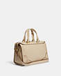 COACH®,MILLIE SATCHEL,Pebbled Leather,Medium,Gold/Ivory,Angle View