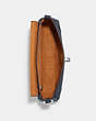 COACH®,MILLIE SHOULDER BAG,Pebbled Leather,Medium,Silver/Denim,Inside View,Top View
