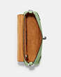 COACH®,MILLIE SHOULDER BAG,Pebbled Leather,Medium,Silver/Pale Pistachio,Inside View,Top View