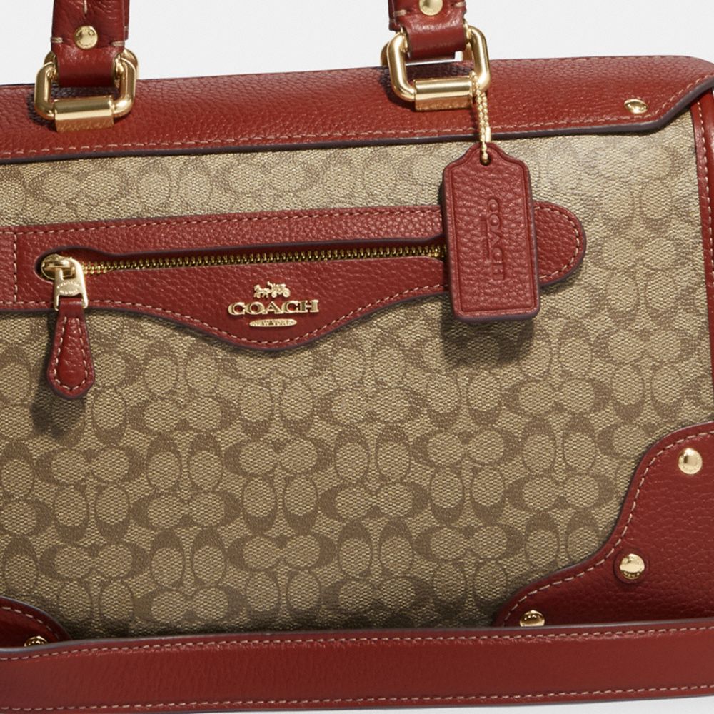 COACH®,Millie Satchel In Colorblock Signature Canvas,,Detail View