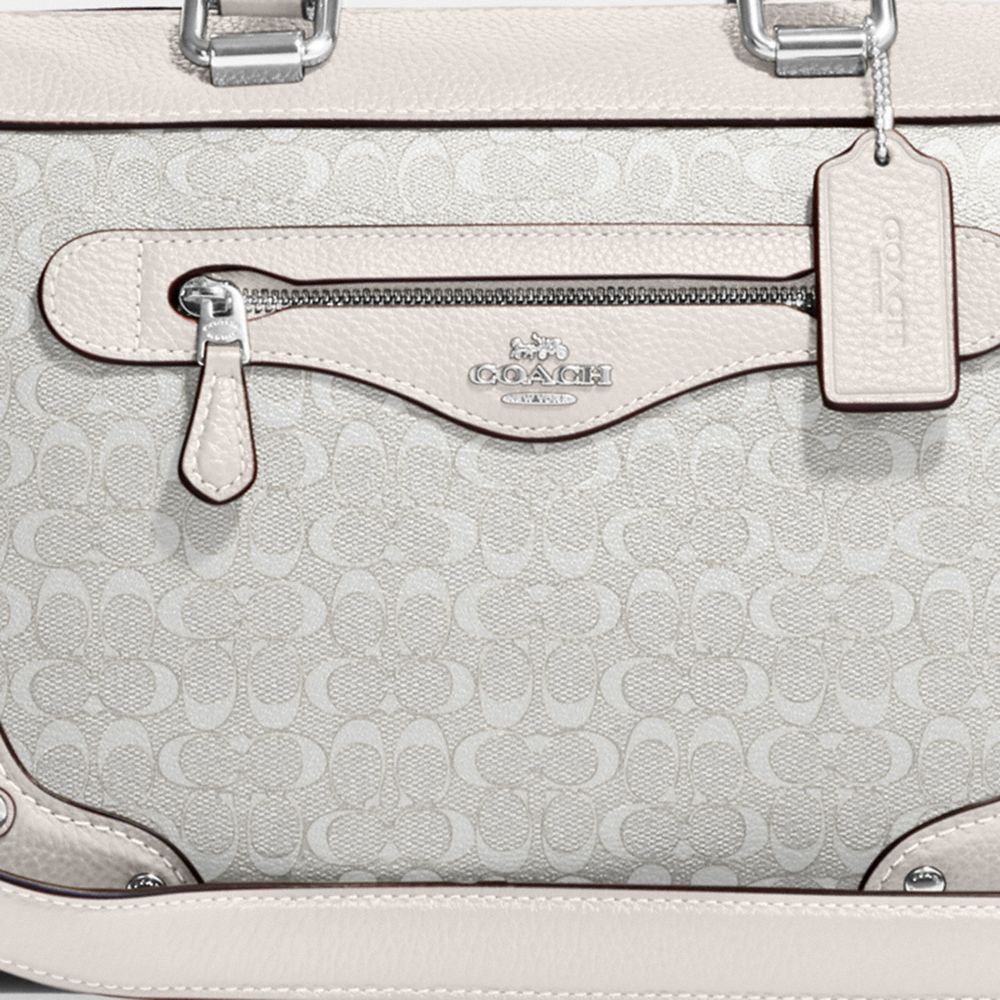 COACH®,Millie Satchel In Colorblock Signature Canvas,,Detail View