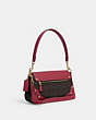 COACH®,MILLIE SHOULDER BAG IN COLORBLOCK SIGNATURE CANVAS,pvc,Medium,Im/Brown/Pink,Angle View