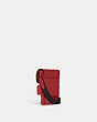 COACH®,TRACK SMALL FLAP CROSSBODY WITH QUILTING,Small,Gunmetal/1941 Red,Angle View