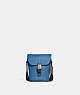 COACH®,TRACK SMALL FLAP CROSSBODY WITH QUILTING,Small,Gunmetal/Sky Blue,Front View