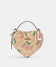 COACH®,HEART CROSSBODY IN SIGNATURE CANVAS WITH HEART CHERRY PRINT,Fabric,Gold/Light Khaki Multi,Front View