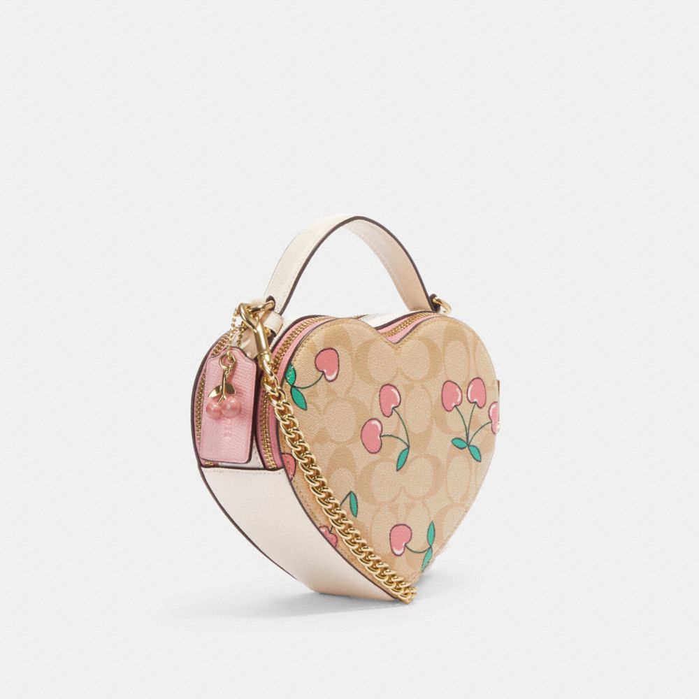 COACH® | Heart Crossbody In Signature Canvas With Heart Cherry Print