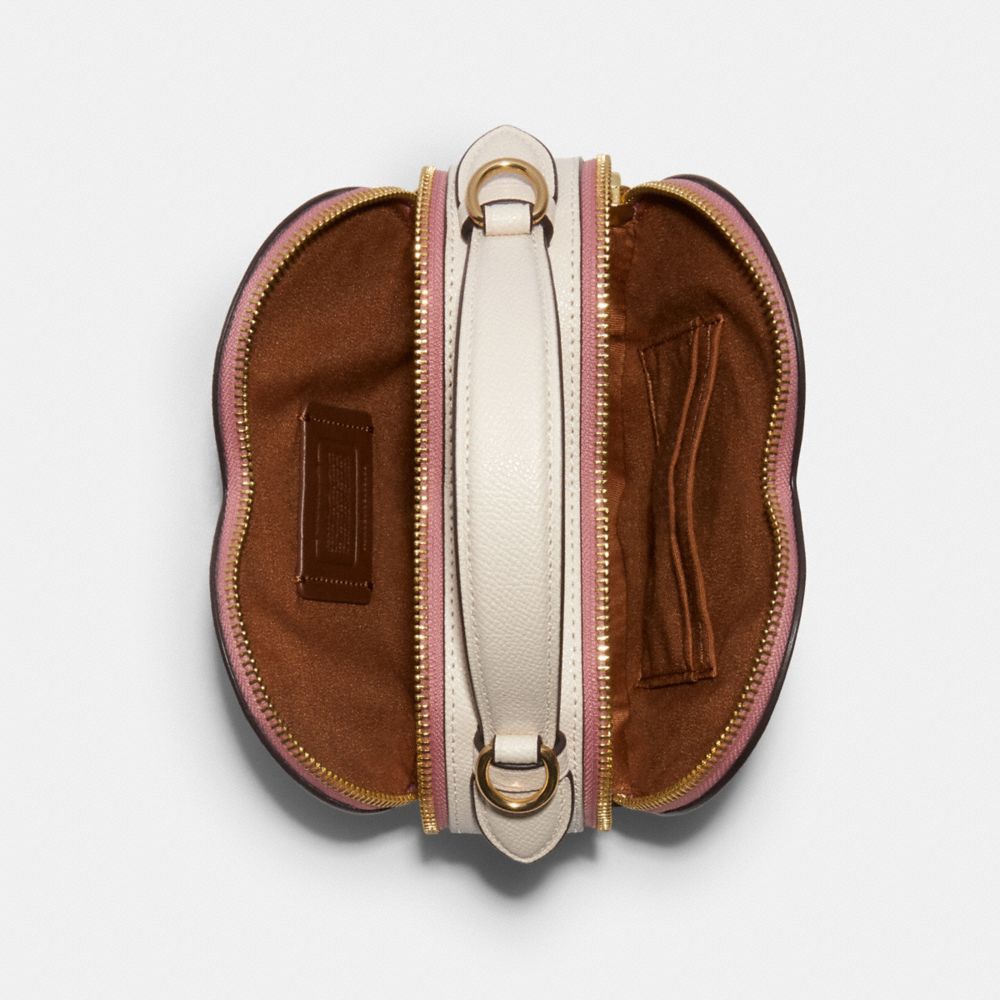 Custom Coach heart crossbody bag in Colorblock🍒❤️ with a cherry print
