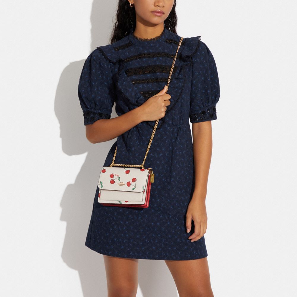 COACH®,Mini Klare Crossbody With Heart Cherry Print,,Detail View